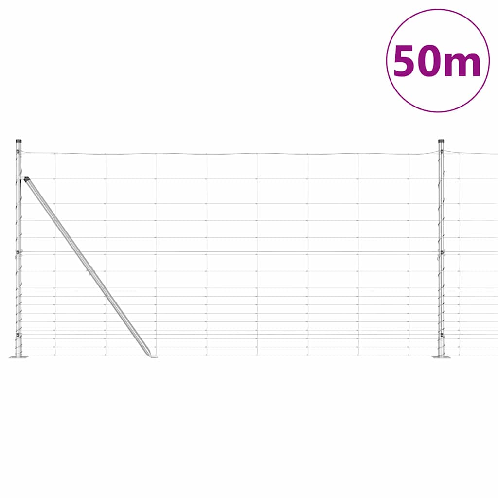 Legelőkerítés Ezüst 50 x 1.2 m Horganyzott acél