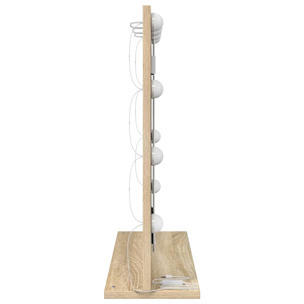 Toalett Tükör Sonoma tölgy 60 x 55 x 18 cm Üveg és mérnöki fa