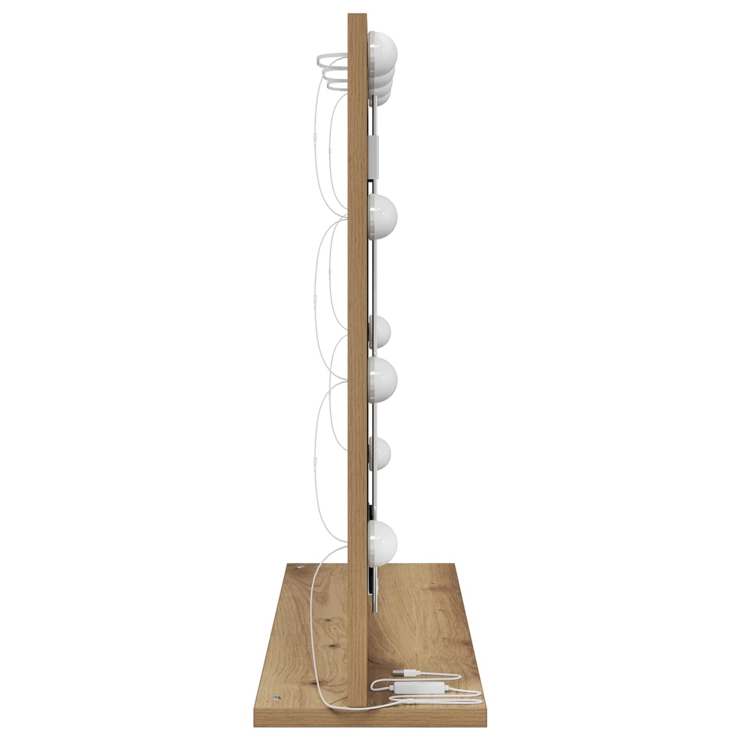 Toalett Tükör Szürke Sonoma 60 x 55 x 18 cm Üveg és mérnöki fa