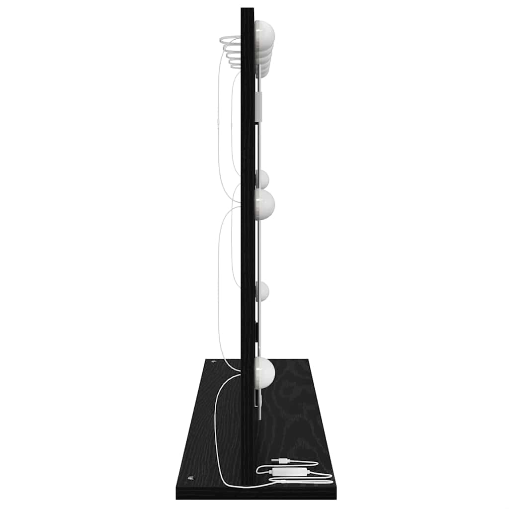 Toalett Tükör Fekete tölgy 80 x 15 x 18 cm Üveg és mérnöki fa