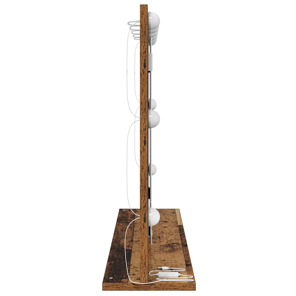 Toalett Tükör Öreg fa 80 x 55 x 18 cm Üveg és mérnöki fa