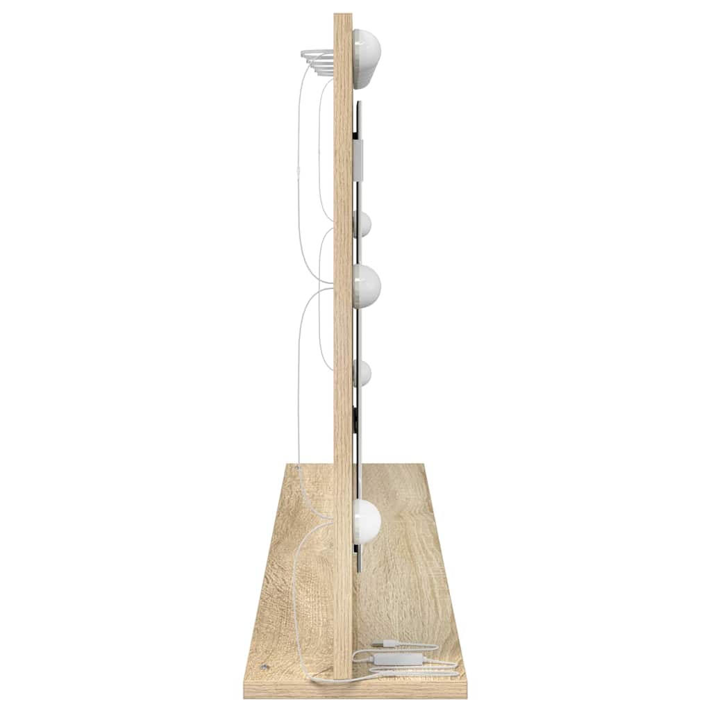 Toalett Tükör Sonoma tölgy 100 x 55 x 18 cm Üveg és mérnöki fa