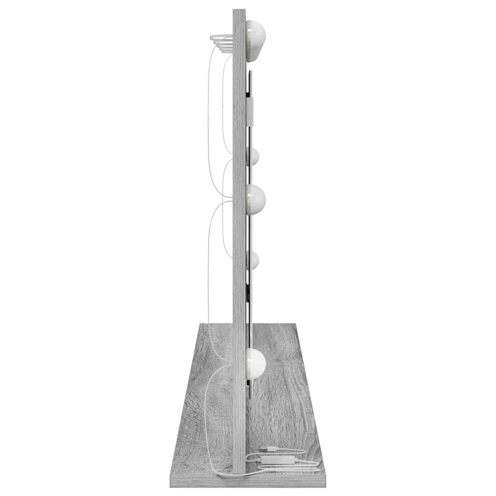 Toalett Tükör Szürke Sonoma 100 x 55 x 18 cm Üveg és mérnöki fa