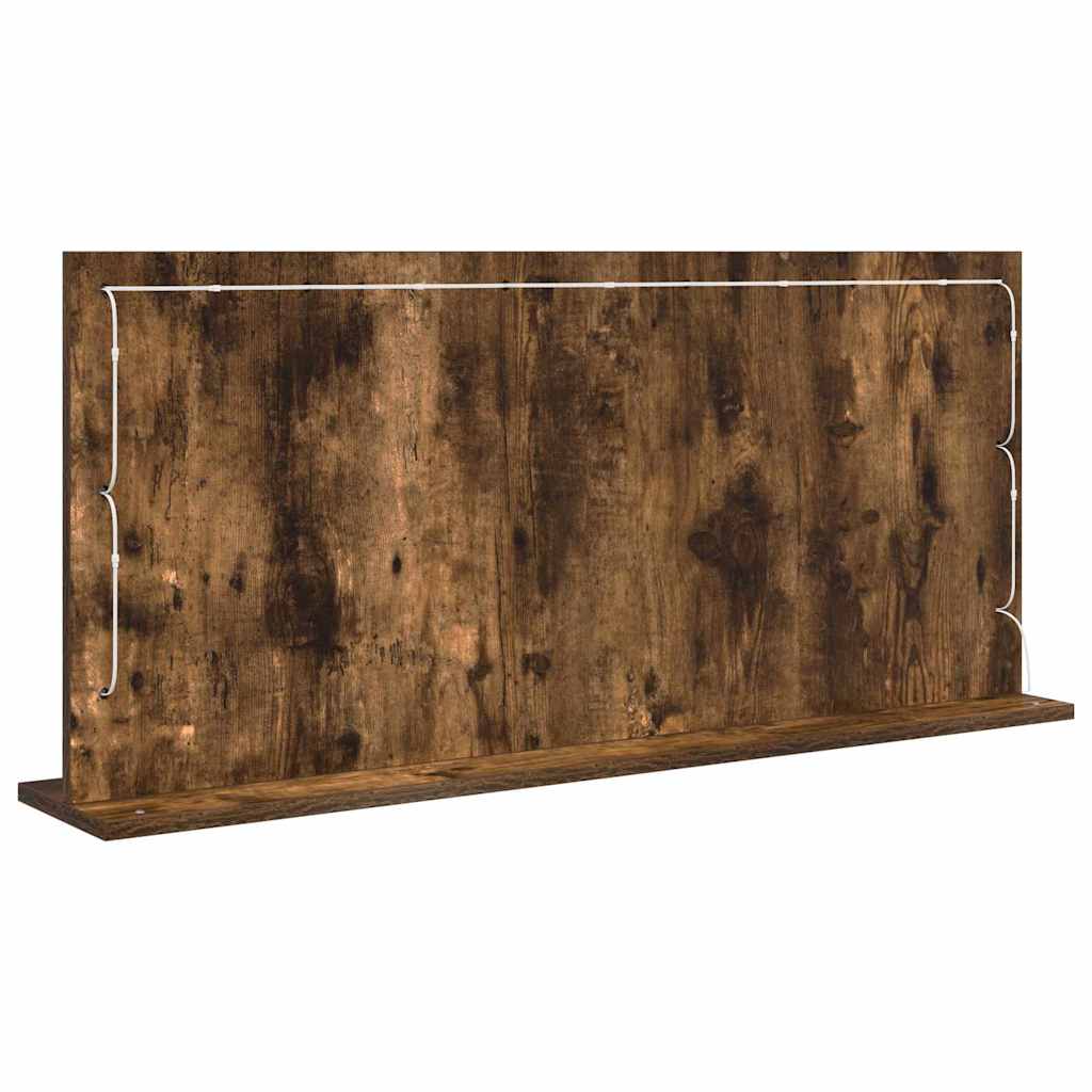 Toalett Tükör Füstölt tölgy 100 x 45 x 18 cm Üveg és mérnöki fa