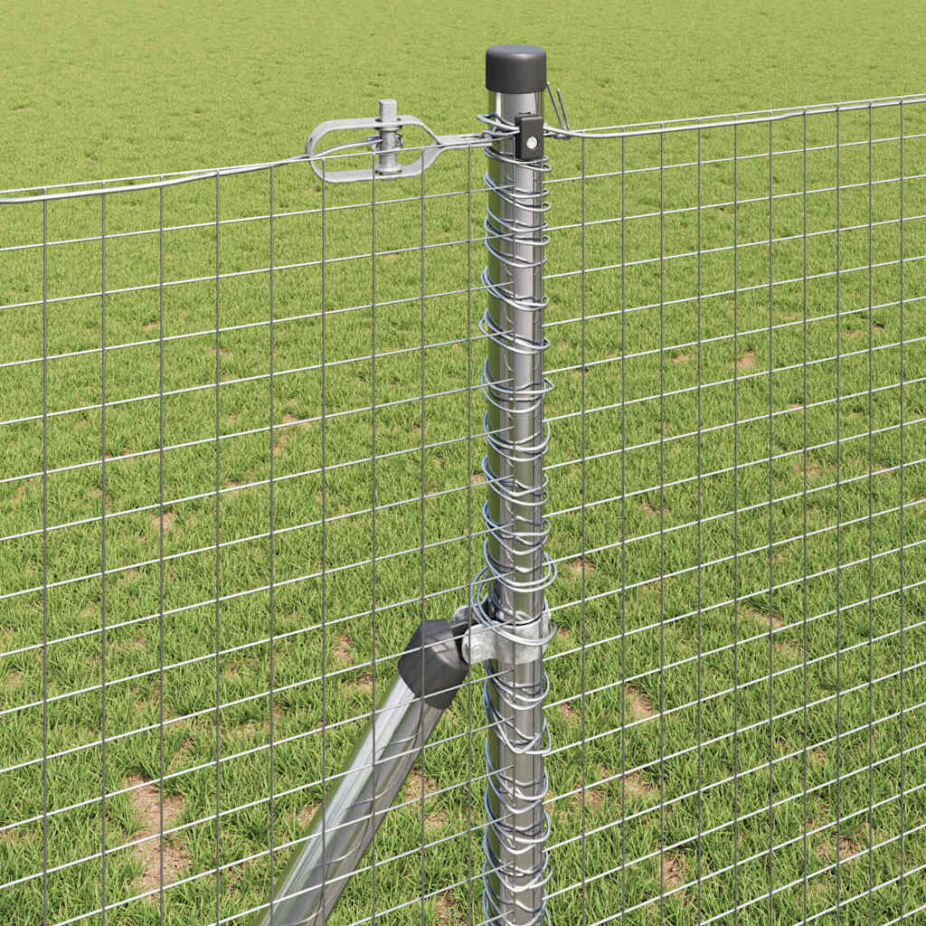 Kerítés oszlopokkal Ezüst 1.2 x 25 m Acél