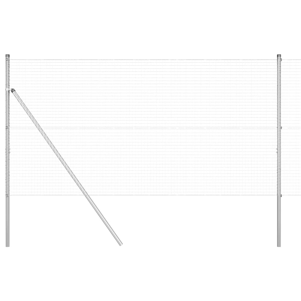 Kerítés oszlopokkal Ezüst 1.2 x 25 m Acél