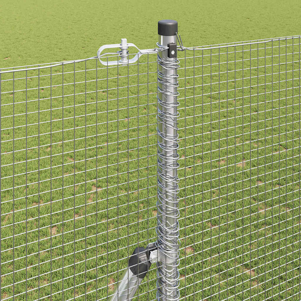 Kerítés oszlopokkal Ezüst 1.6 x 25 m Acél