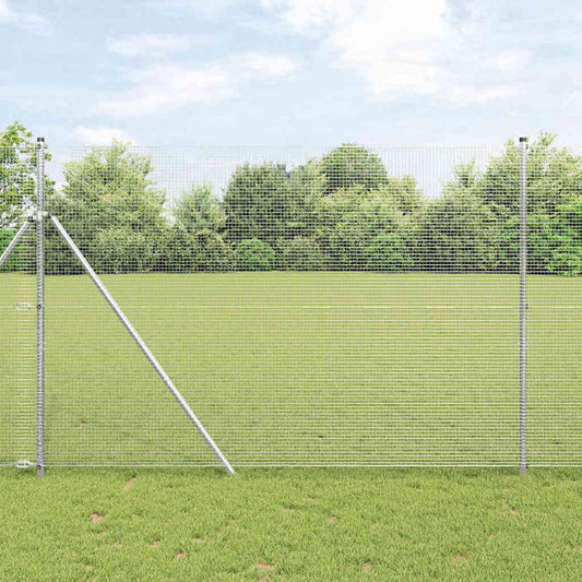 Kerítés oszlopokkal Ezüst 1.6 x 25 m Acél