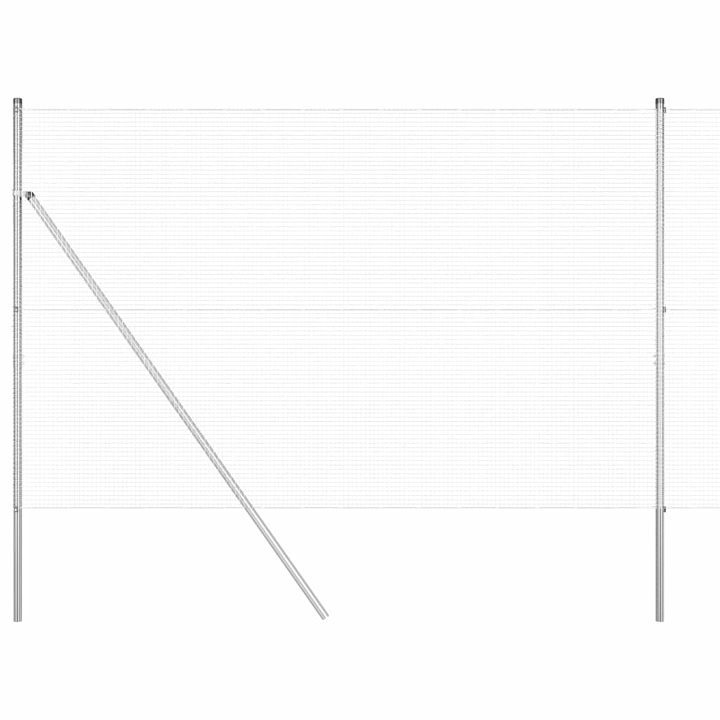 Kerítés oszlopokkal Ezüst 1.6 x 25 m Acél