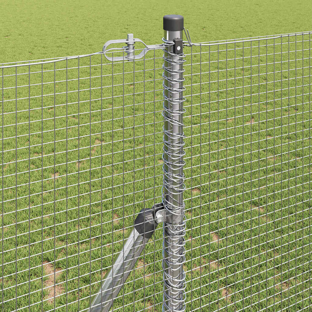Kerítés oszlopokkal Ezüst 1.2 x 50 m Acél
