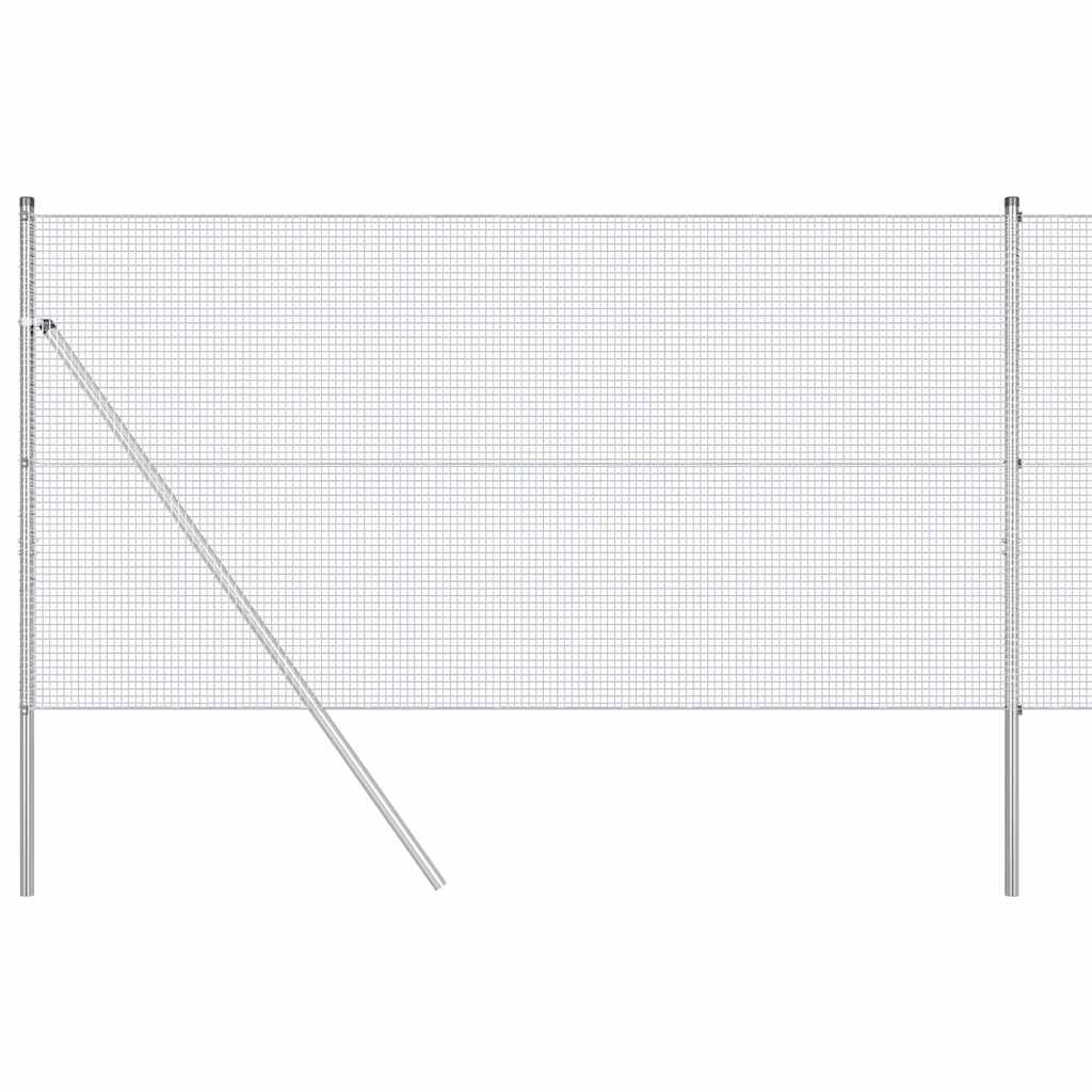 Kerítés oszlopokkal Ezüst 1.2 x 50 m Acél
