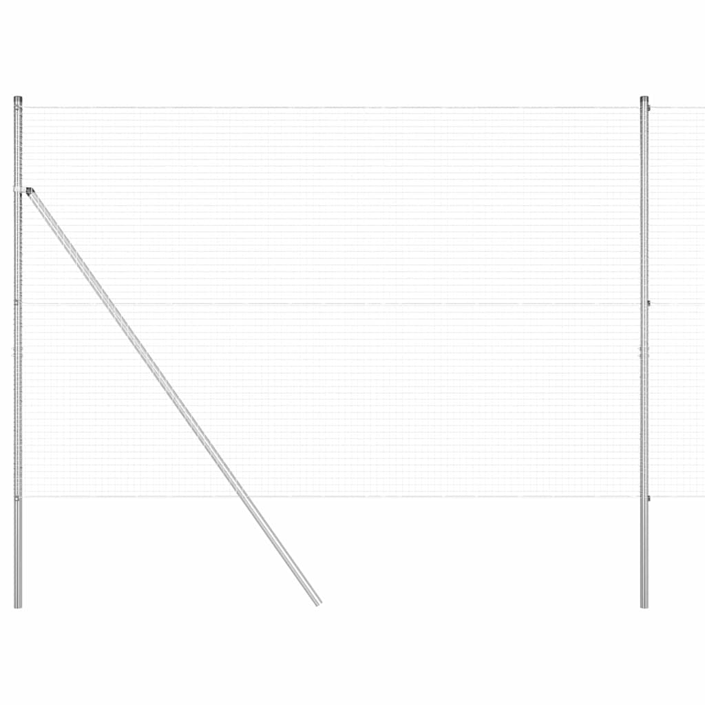 Kerítés oszlopokkal Ezüst 1.5 x 50 m Acél