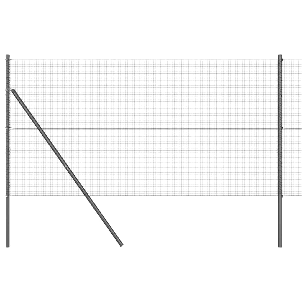 Kerítés oszlopokkal Szürke 1.2 x 25 m Acél
