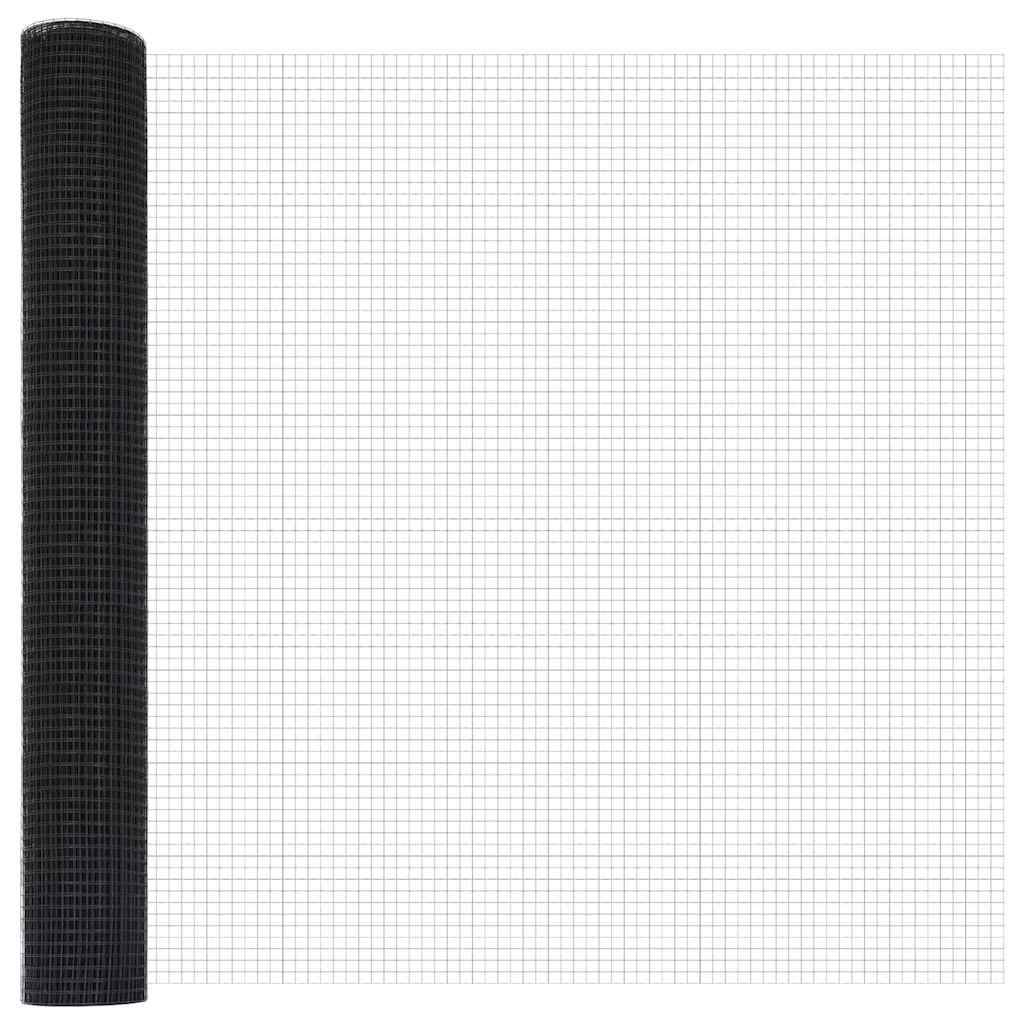 Kerítés oszlopokkal Szürke 1.2 x 25 m Acél