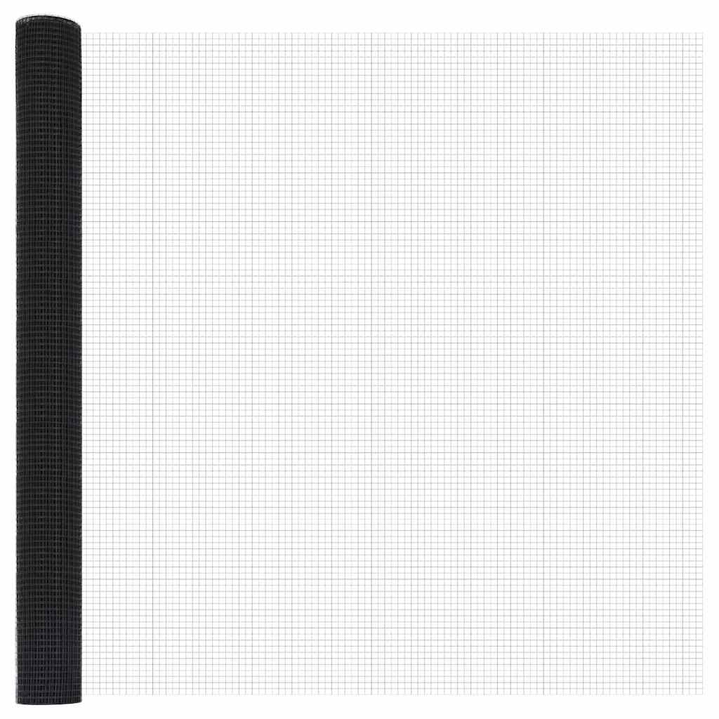 Kerítés oszlopokkal Szürke 1.6 x 25 m Acél