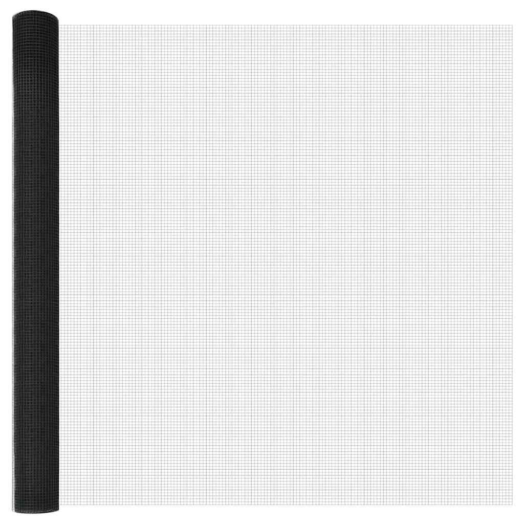 Kerítés oszlopokkal Szürke 1.5 x 50 m Acél