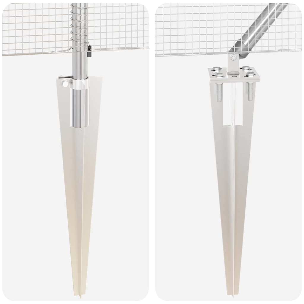 Kerítés oszlopokkal Ezüst 1.2 x 50 m Acél