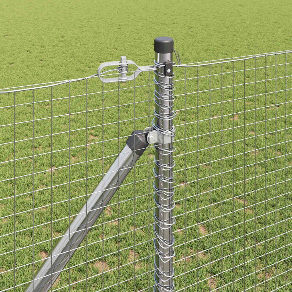Kerítés oszlopokkal Ezüst 1.2 x 50 m Acél