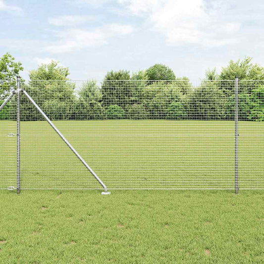 Kerítés oszlopokkal Ezüst 1.2 x 50 m Acél