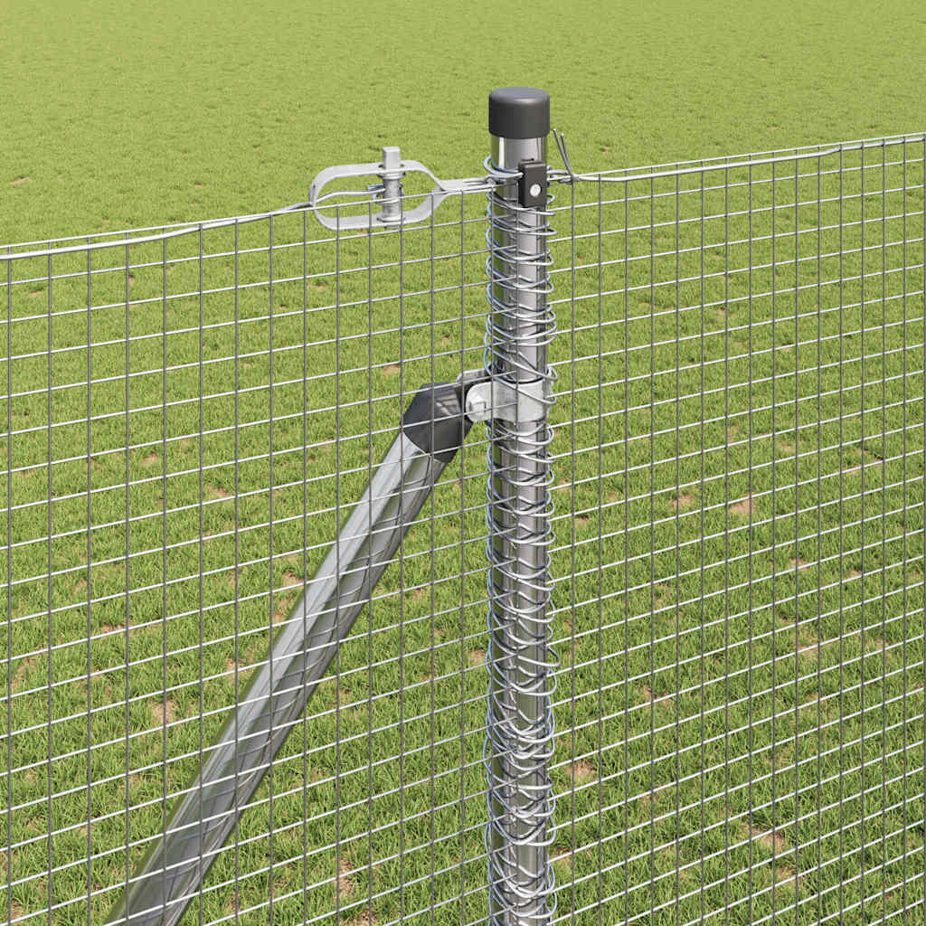 Kerítés oszlopokkal Ezüst 1.6 x 50 m Acél