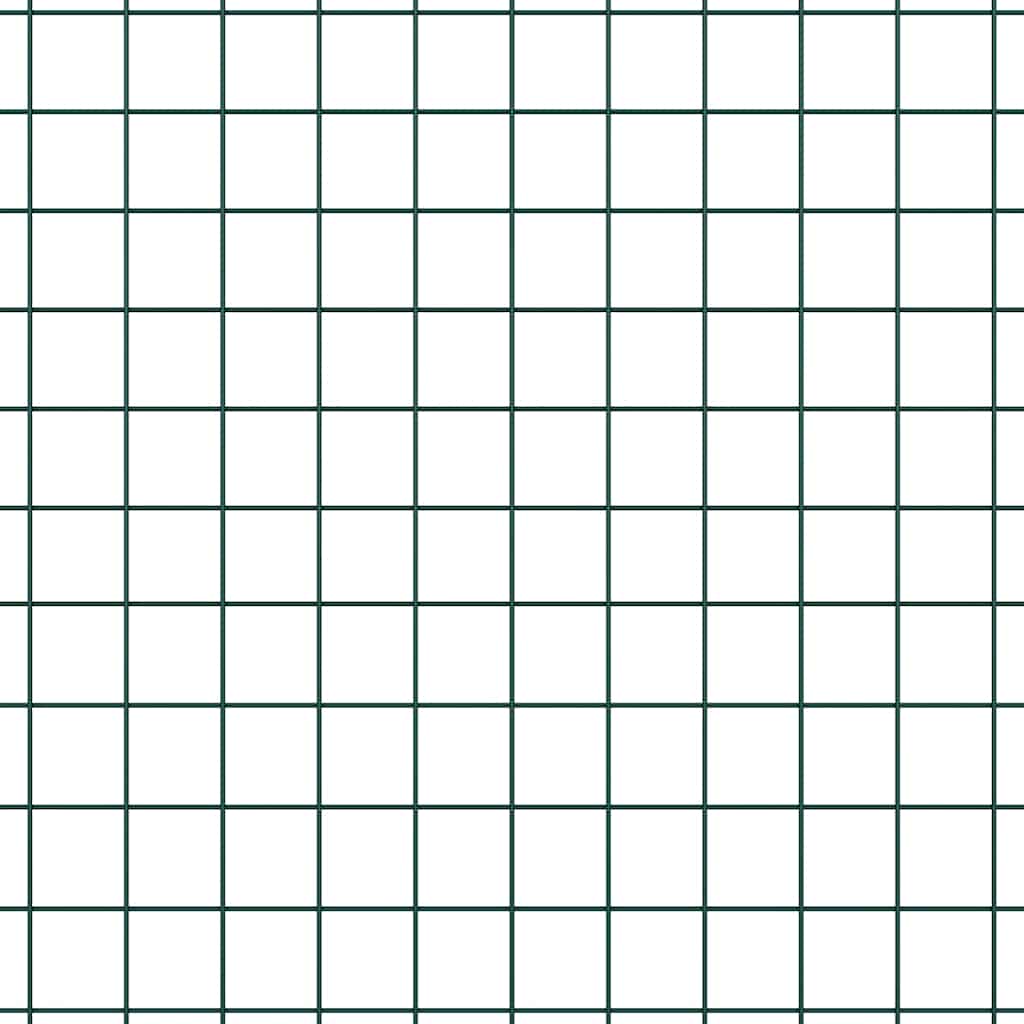 Kerítés oszlopokkal Zöld 0.5 x 10 m Acél