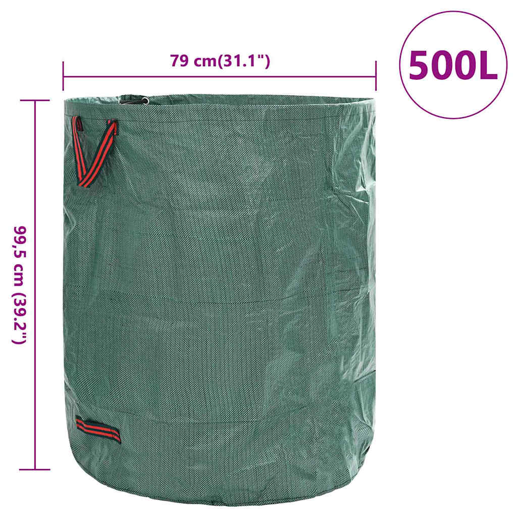Kerti hulladéktáskák 12 pcs Zöld 79 x 79 x 99.5 cm Polipropilén