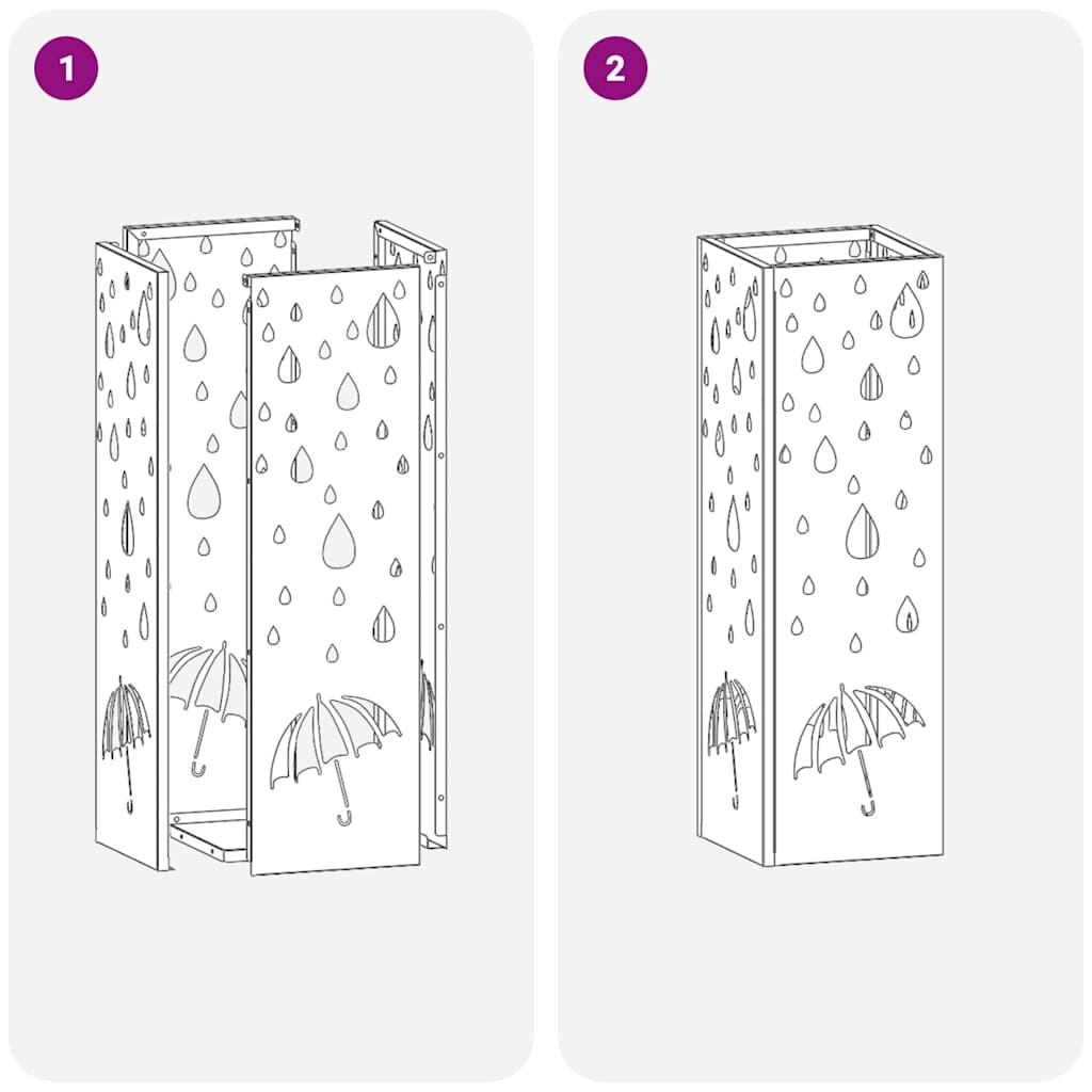 Napernyő Állvány Antracit 15.5 x 15.5 x 49 cm Fém