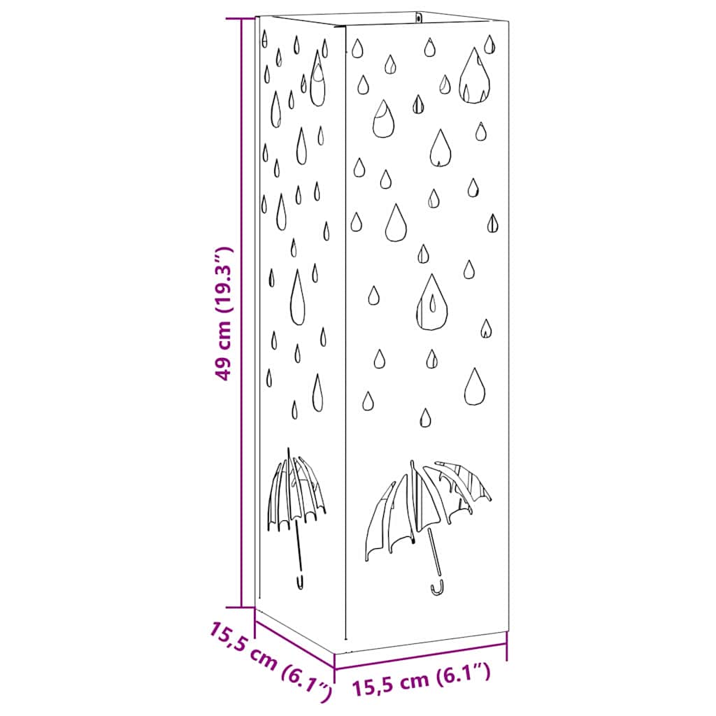 Napernyő Állvány Antracit 15.5 x 15.5 x 49 cm Fém