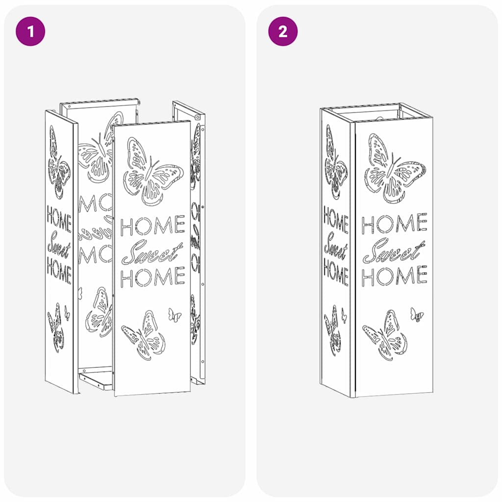 Napernyő Állvány Mustár 15.5 x 15.5 x 49 cm Fém