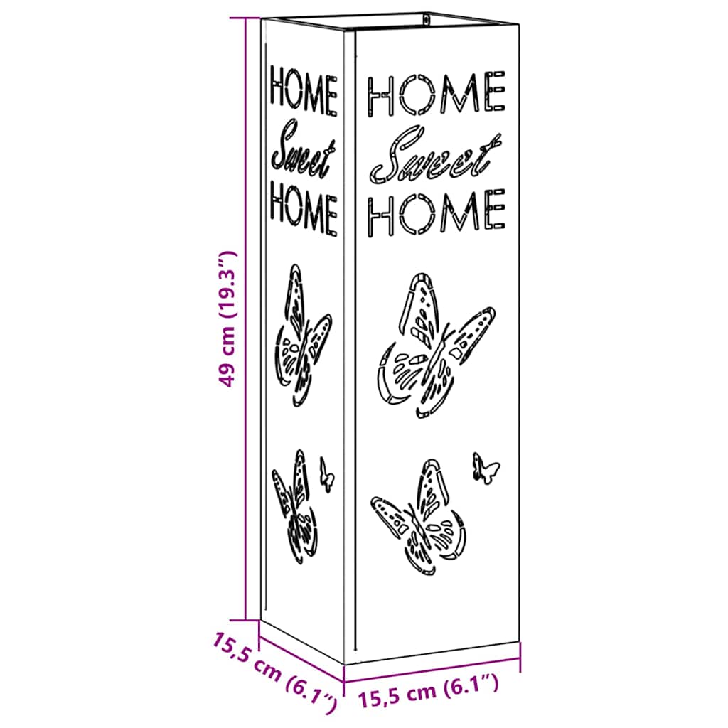 Napernyő Állvány Fehér 15.5 x 15.5 x 49 cm Fém