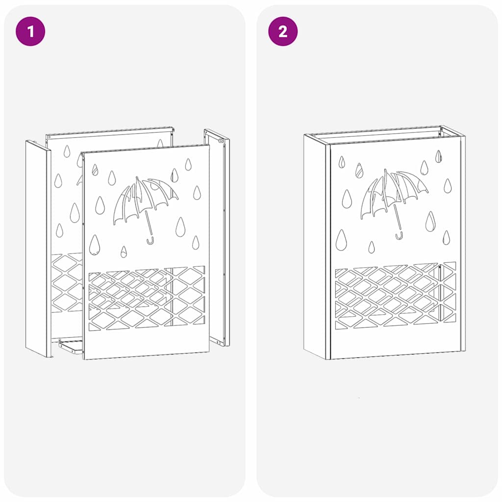Napernyő Állvány tárolóval Fehér 28 x 12 x 41 cm Acél