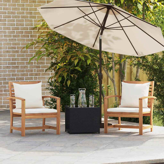 Kerti székek 2 pcs Természetes 60 x 65 x 76.5 cm Tömör tíkfa