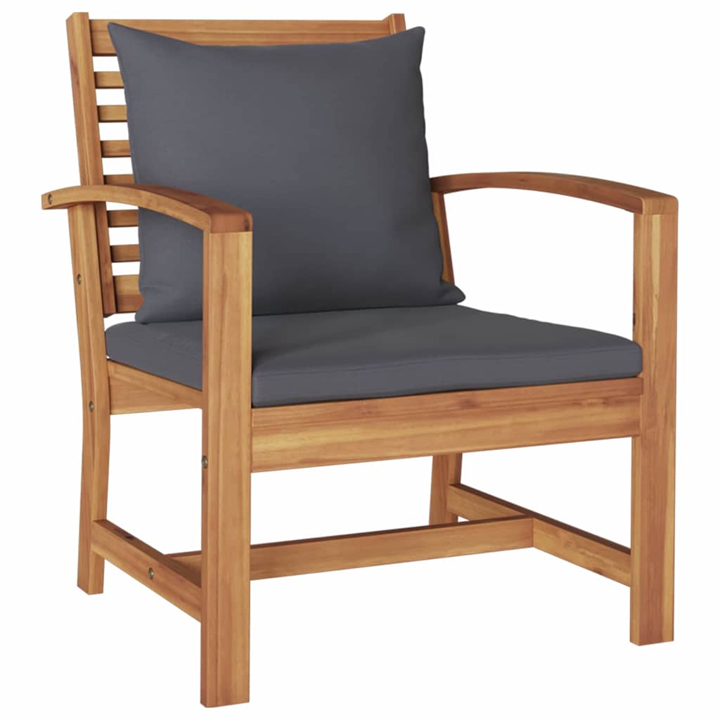 Kerti székek 2 pcs Természetes 60 x 65 x 76.5 cm Tömör tíkfa