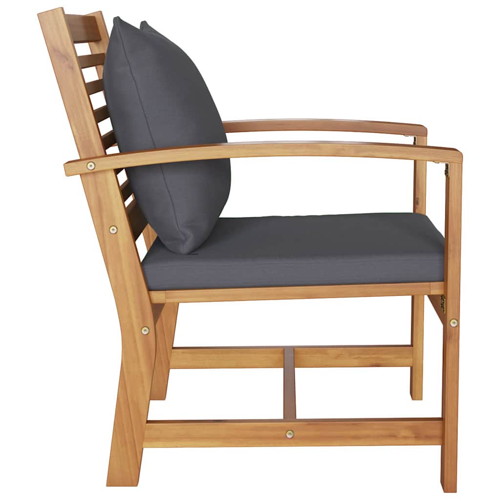 Kerti székek 2 pcs Természetes 60 x 65 x 76.5 cm Tömör tíkfa