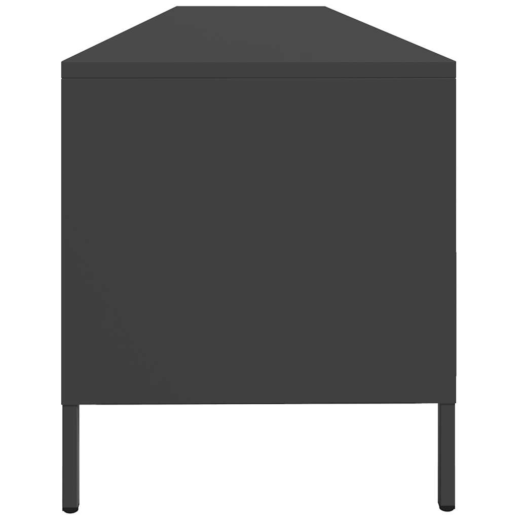 fekete hidegen hengerelt acél TV-szekrény 202 x 39 x 43,5 cm