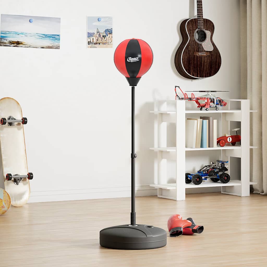 bokszlabdaszett kesztyűvel pumpával Állítható magasság 81-122cm