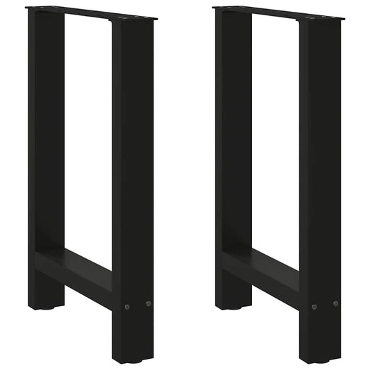 2 db fekete acél étkezőasztal láb 60 x (72-73) cm