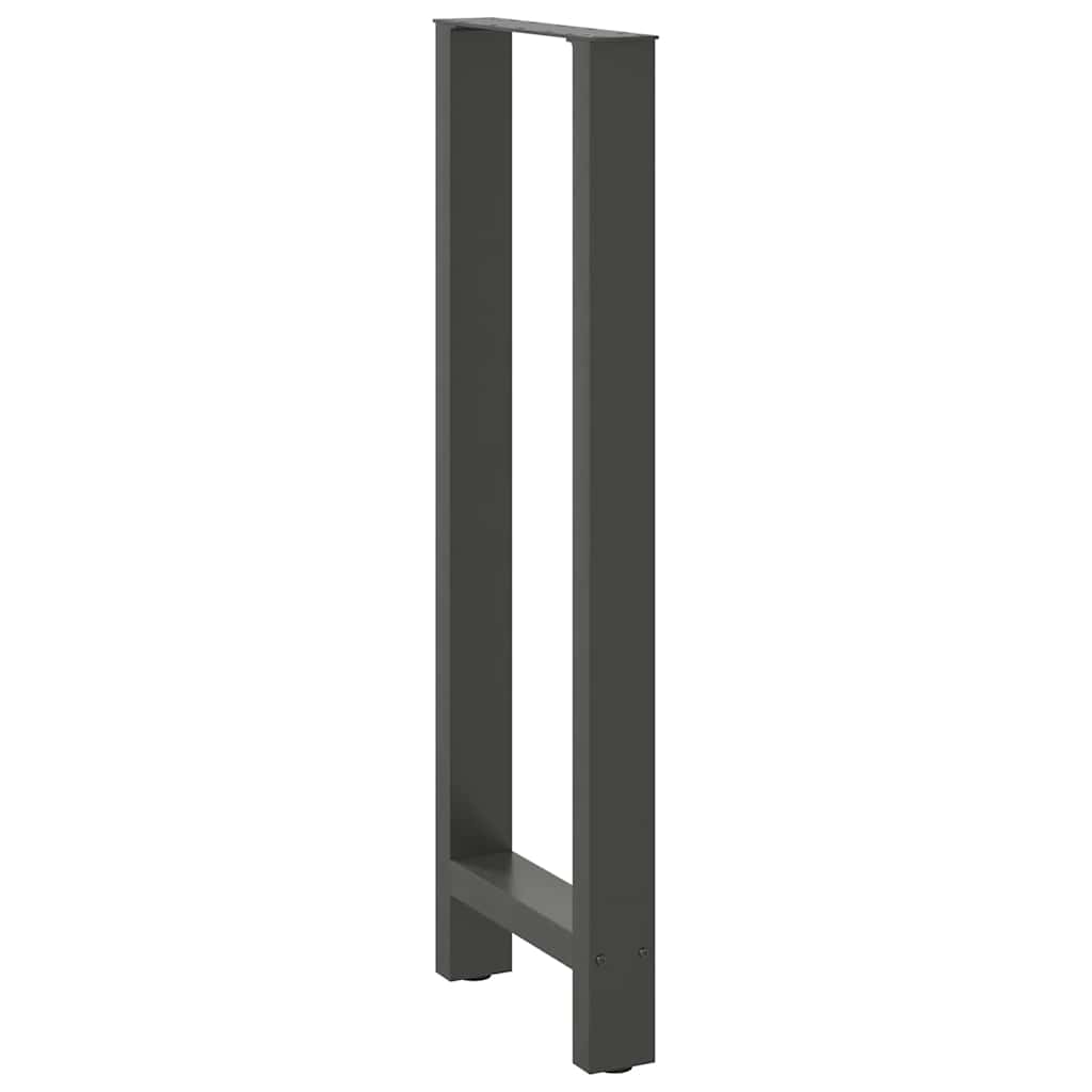 2 db antracitszürke acél bárasztalláb 50x(110-111) cm
