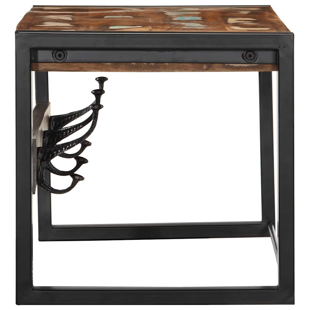 kabátállvány többszínű 80x35x35 cm tömörfa, újrahasznosított fa