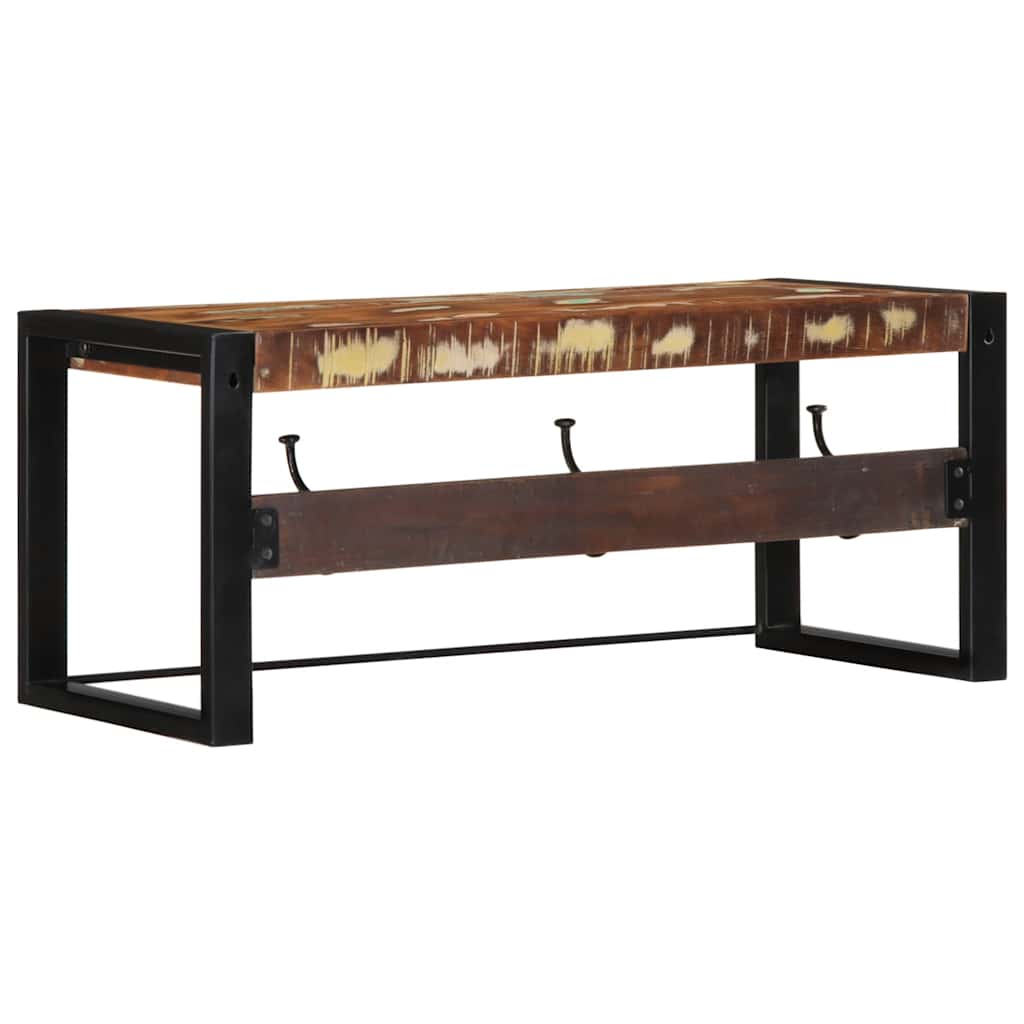 kabátállvány többszínű 80x35x35 cm tömörfa, újrahasznosított fa