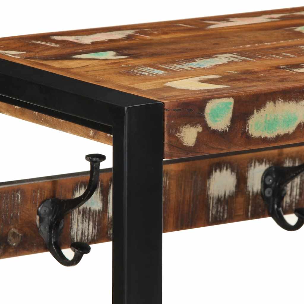 kabátállvány többszínű 80x35x35 cm tömörfa, újrahasznosított fa