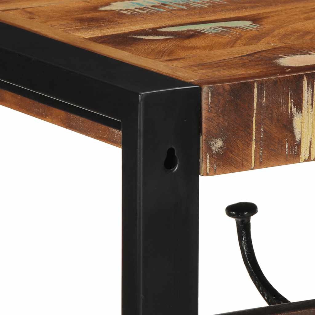 kabátállvány többszínű 80x35x35 cm tömörfa, újrahasznosított fa