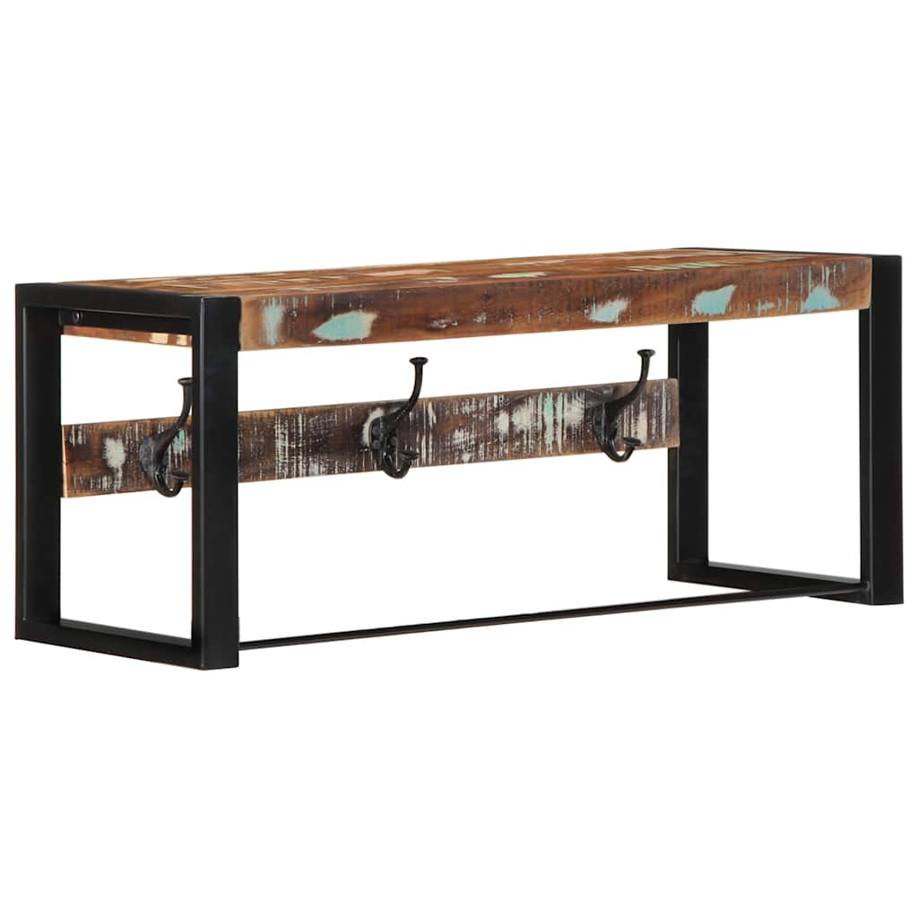 kabátállvány többszínű 80x35x35 cm tömörfa, újrahasznosított fa