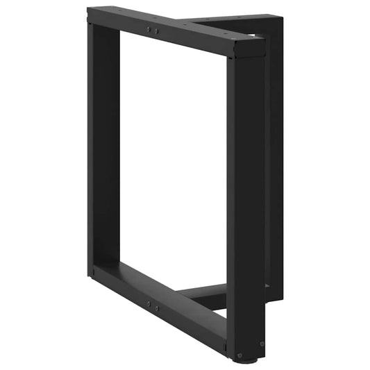 2 db fekete, T-alakú acél étkezőasztal láb 70x35x(72-73) cm
