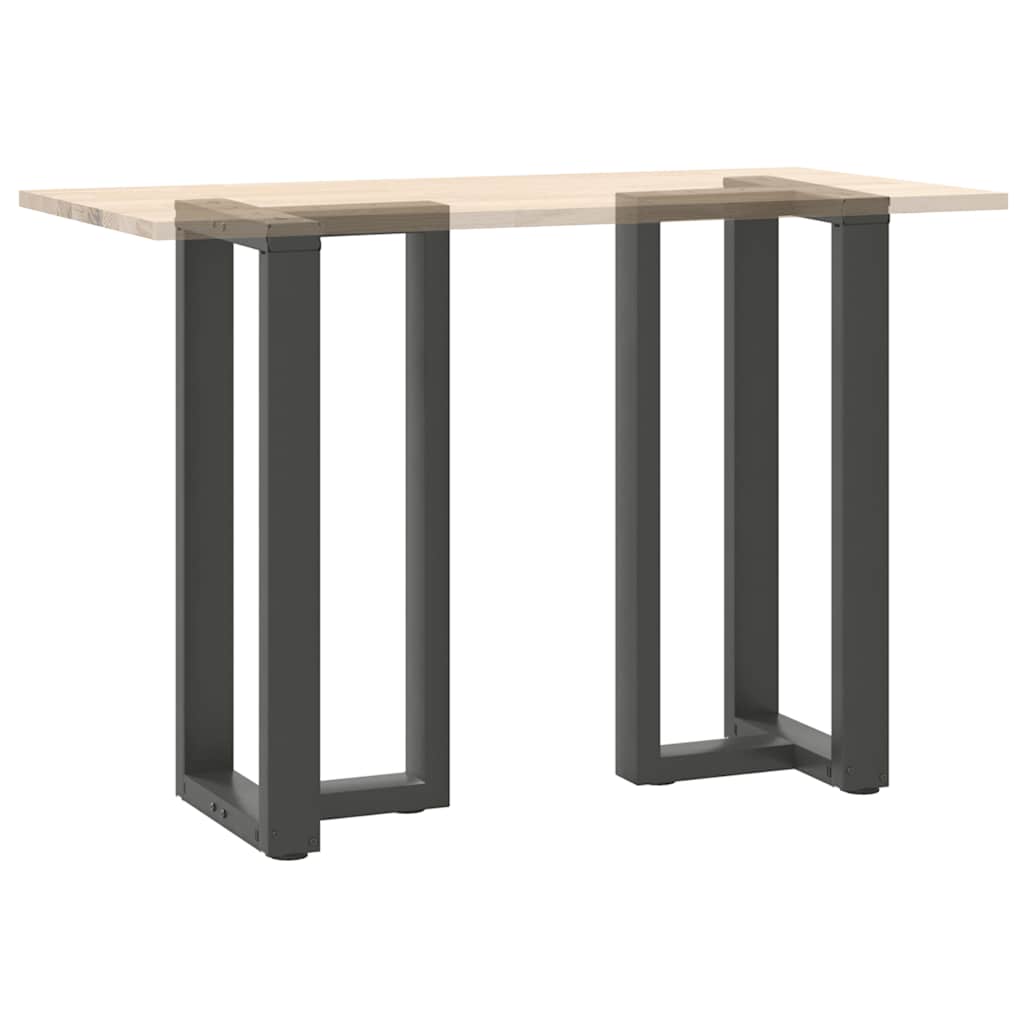 2 db antracitszürke T-alakú acél bárasztalláb 40x35x(90-91) cm