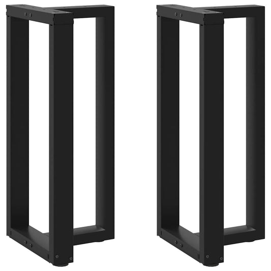 2 db fekete, T-alakú acél bárasztalláb 50x35x(90-91) cm