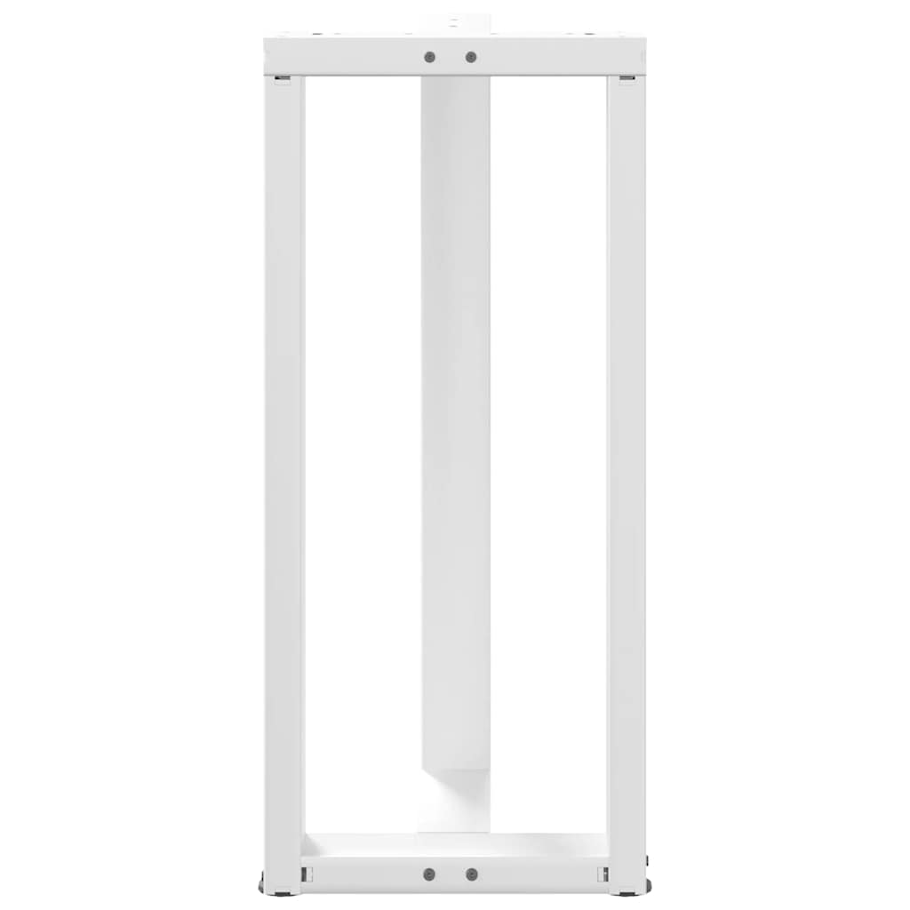 2 db T-alakú bárasztalláb, fehér, 50x35x(90-91) cm, acél