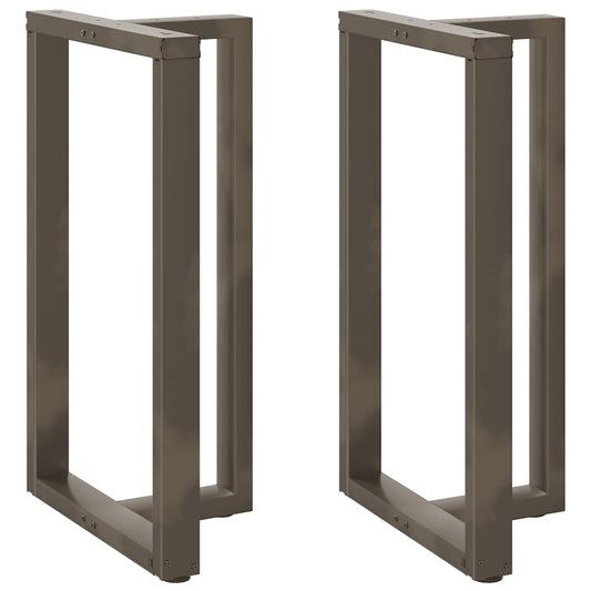 2 db fekete, T-alakú acél bárasztalláb 60x35x(100-101) cm