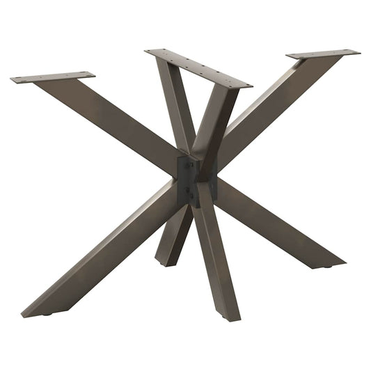 étkezőasztal pók alakú fekete acél láb 120x68x(72-73) cm