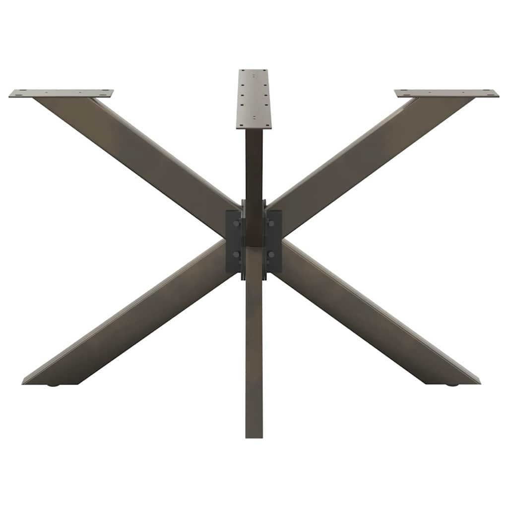 étkezőasztal pók alakú fekete acél láb 120x68x(72-73) cm